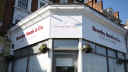 Outside Beverley Morris & Co office .