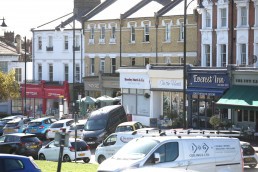 Beverley Morris & Co office in Blackheath next to other shops.